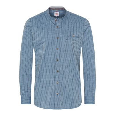 Spieth & Wensky Trachtenhemd Pascal Slim Fit blau