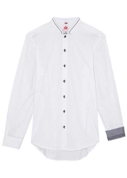 Spieth & Wensky Trachtenhemd Danton Slim Fit weiß/dunkelblau